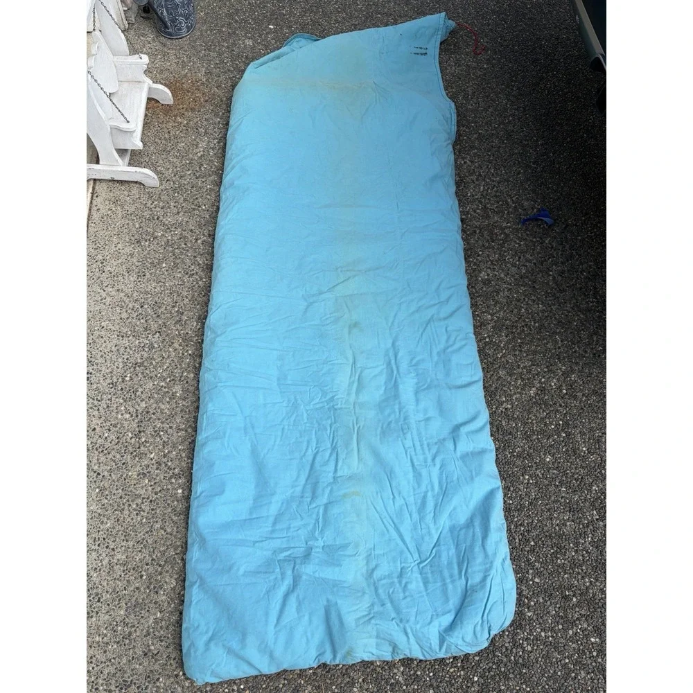 Vntg 1960 Adult Flannel Sleeping Bag Zip Together Hunting Camping 30